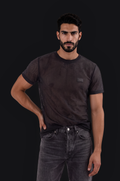 Mesh Plate Tee – Black