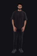 Silver Crystal Slim Jeans – Black — Men
