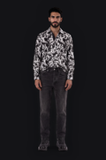 Baroque Print Shirt – Black & White