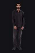 Crystal Long-Sleeve Shirt – Black