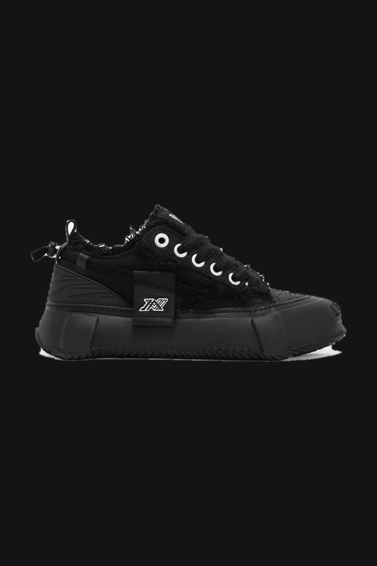 Canvas Platform Sneakers – Black — Men