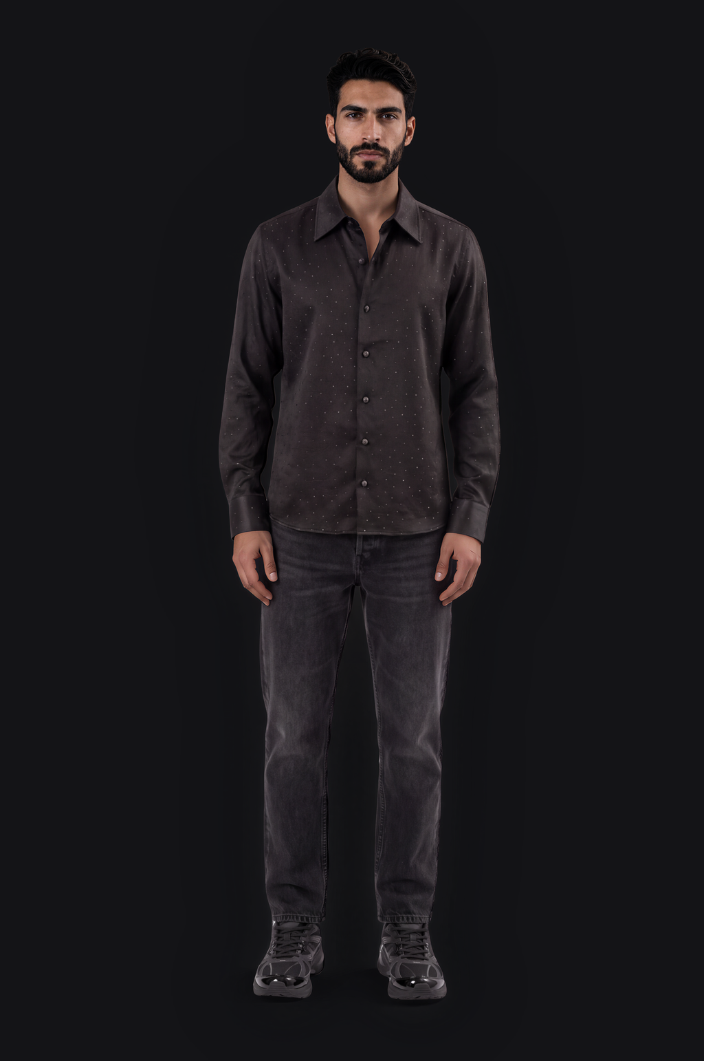 Satin Shirt – Black