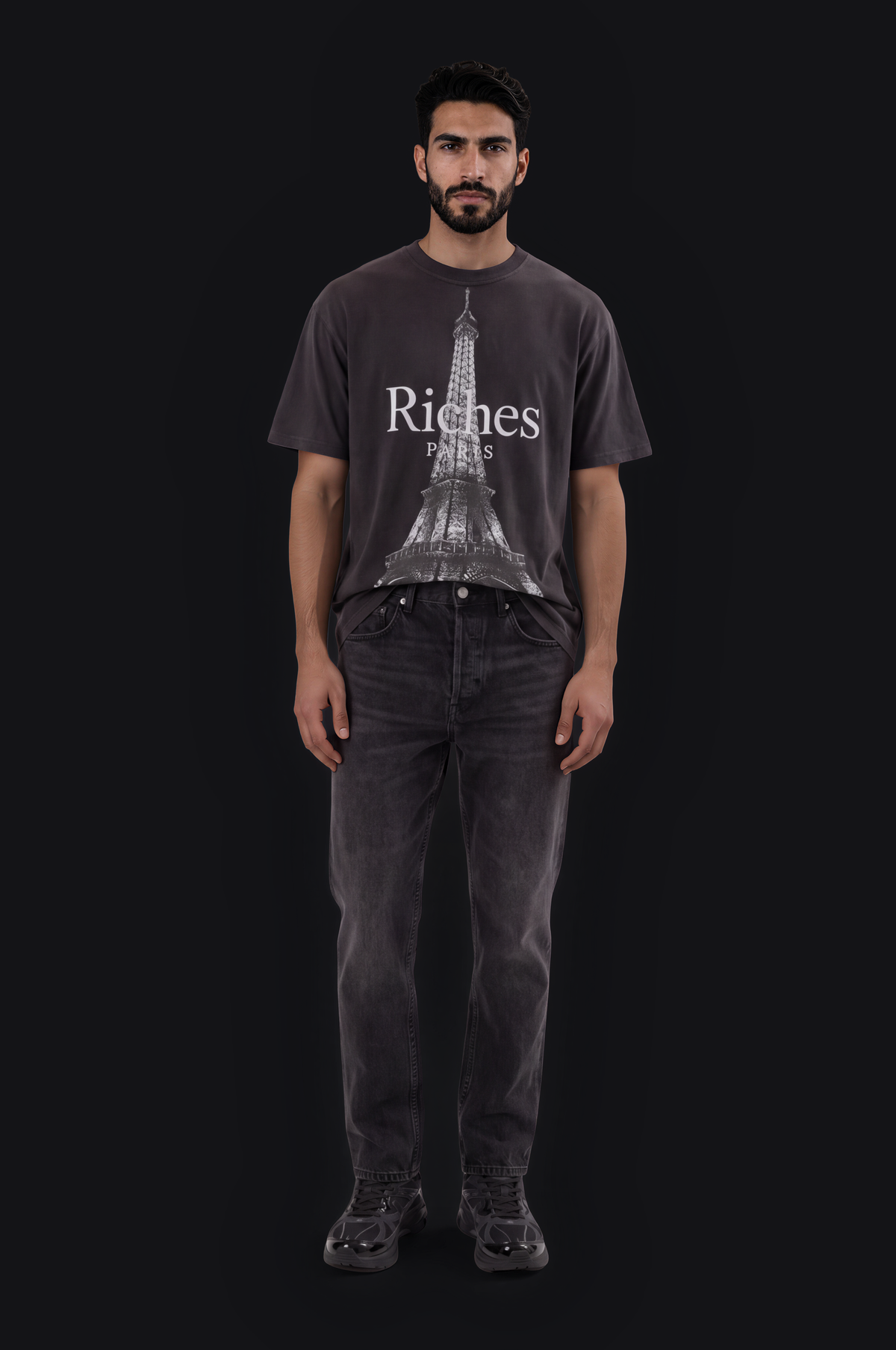 Riches Paris Graphic Tee – Grey