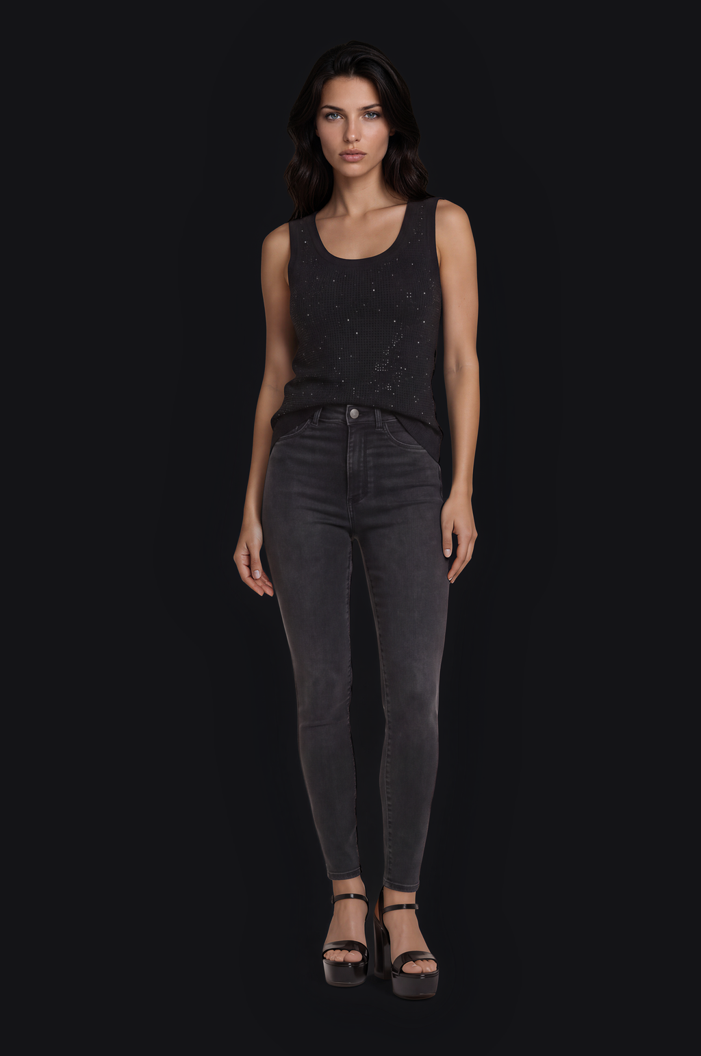 Crystal Tank – Black — Women